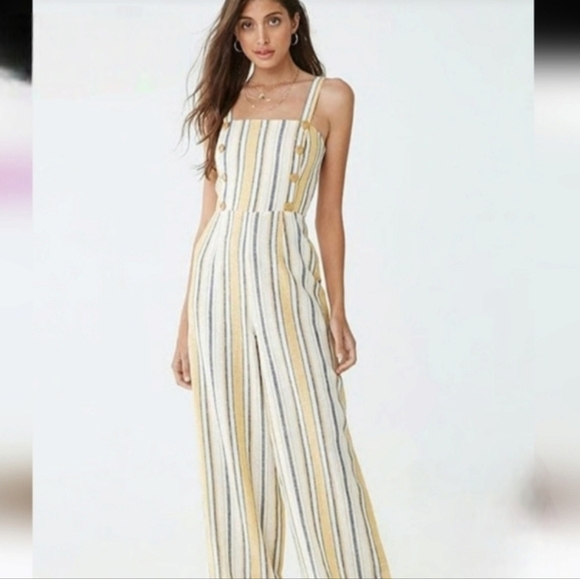 Forever 21 Multicolored Striped Jumpsuit Size Small - Picture 1 of 9